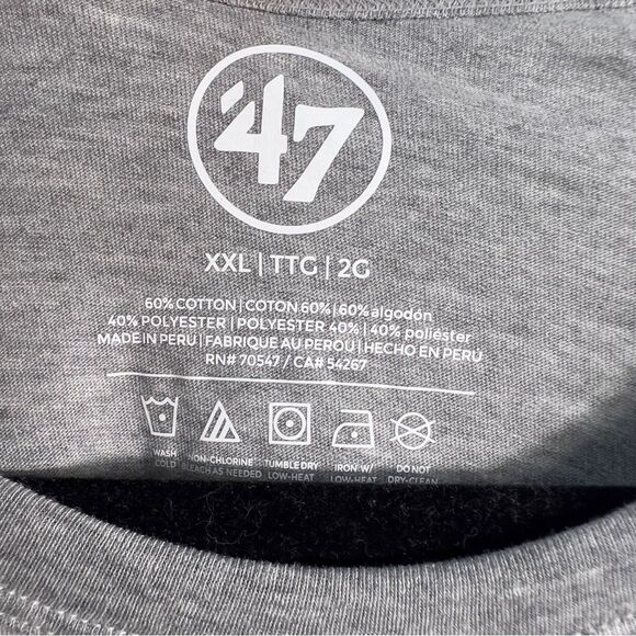 47' Brand NWT Gray Arizona Diamondbacks Logo T-Shirt 0708 - Picture 4 of 8